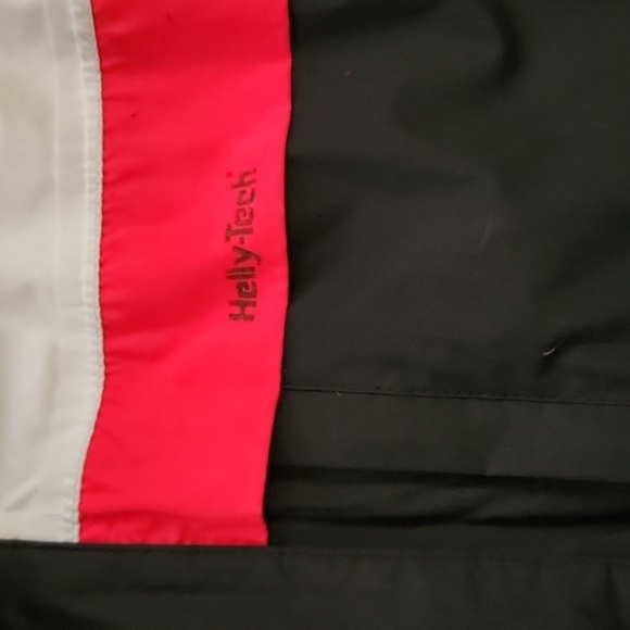 HELLY Hanson Black Silver & Red Winter Coat - Picture 7 of 9